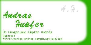 andras hupfer business card
